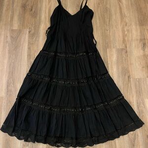 Speed Control Black Tiered Maxi Dress